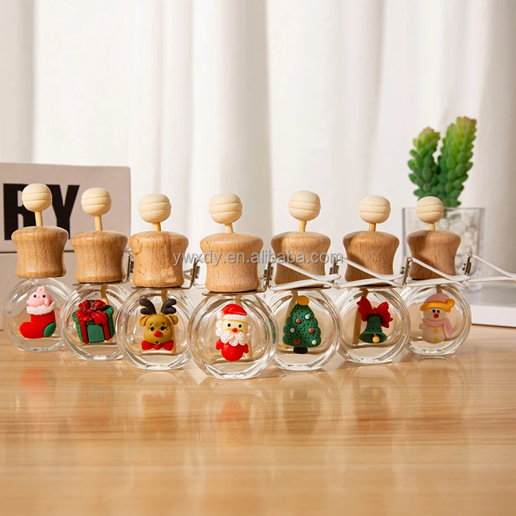 Christmas Aromatherapy Essential Oil Perfume Bottle Fragrant Wood Car Mount and Interior Accessory for Room Decor 227