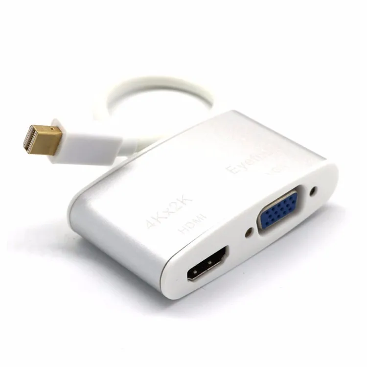 Mini DP to HDMI VGA 4K Adapter Thunderbolt 2 Converter Male to Female for MacBook Air/Micro soft/Dell/Intel