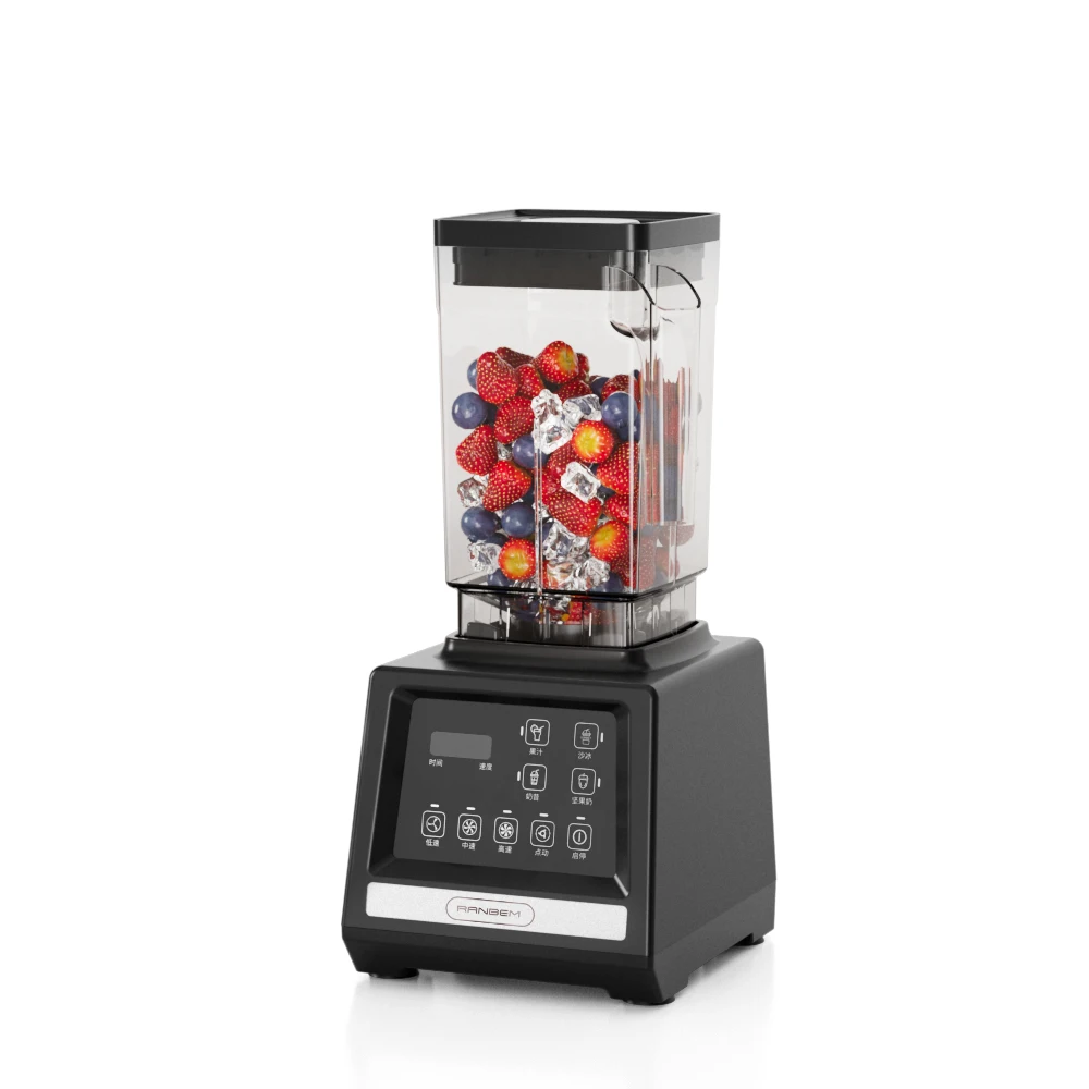 Ranbem Commercial & Household Smoothies Juices Ice Cream Electric High Speed Blender Machine