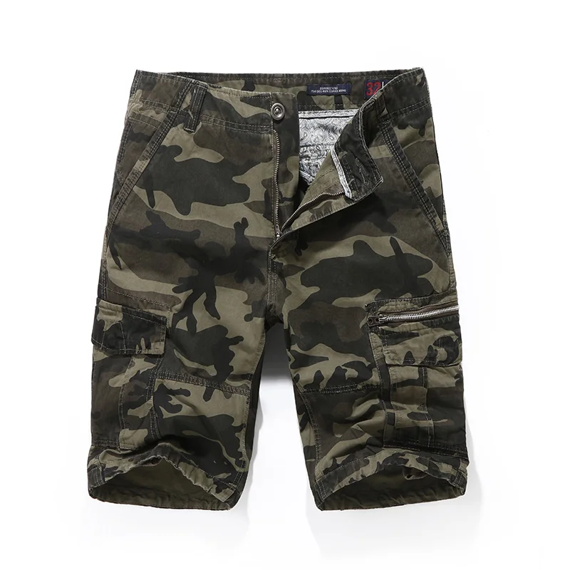 2021 Летние повседневные хлопковые свободные шорты с несколькими карманами, брюки для мужчин, Прямая поставка