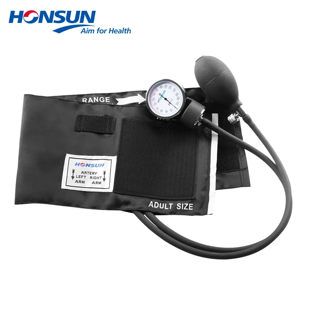 HONSUN HS-20A, в наличии черный цвет для домашнего и больничного использования ручной BP кровяного давления Приборы для измерения кровяного давления