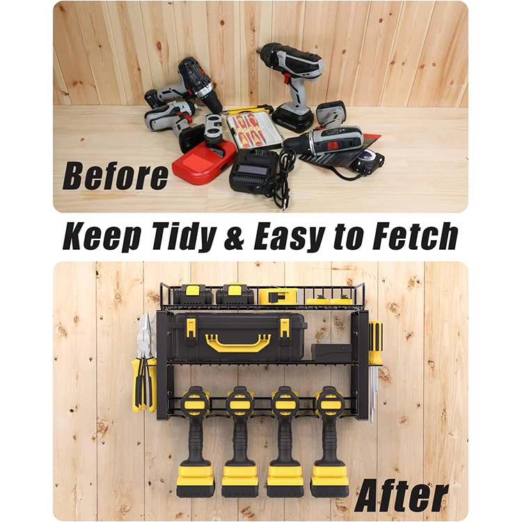 Power Tool Organizer Holder 3 Layers Color Box Wall Mount Style StorageTool Organizer Rack shelf Holder Power Tool Workshop