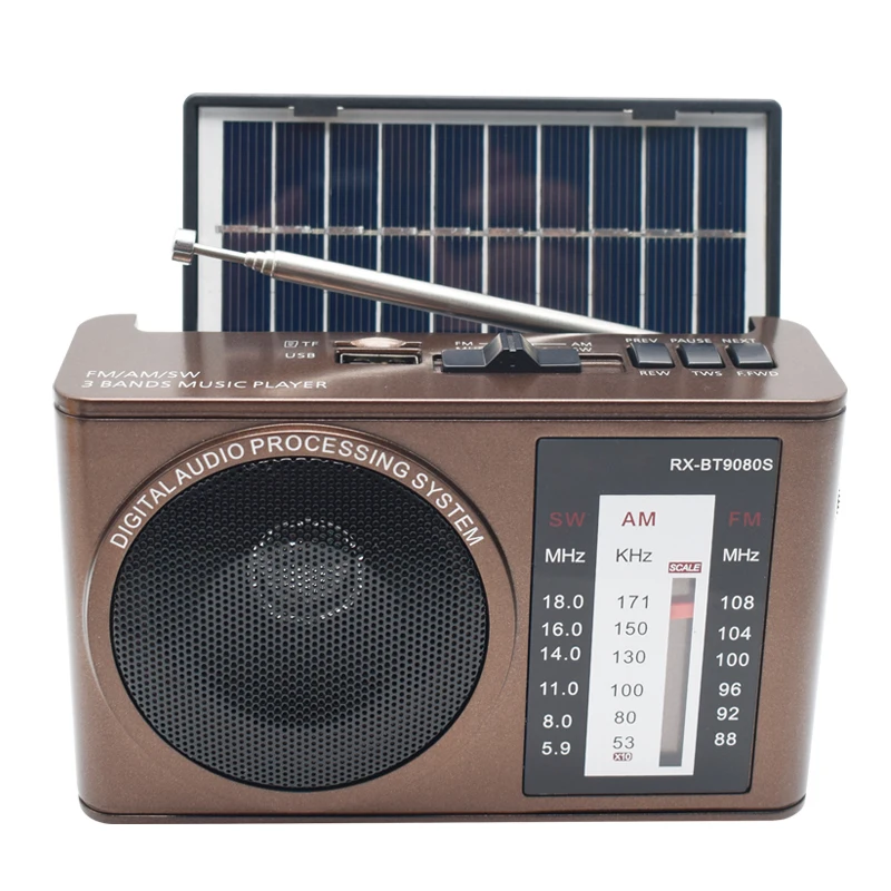 Wholesale Small Size FM AM Radio has Solar Panel  with Long Range Reception for Indoor and Outdoor  Use