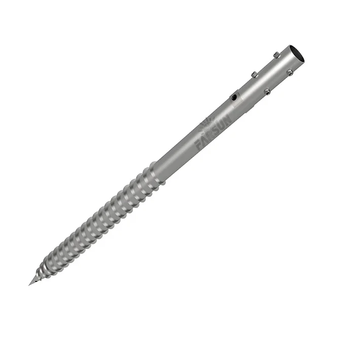 FarSun Q235 Metal Ground Anchor Pole Screw No Flange Pile Ground Screw