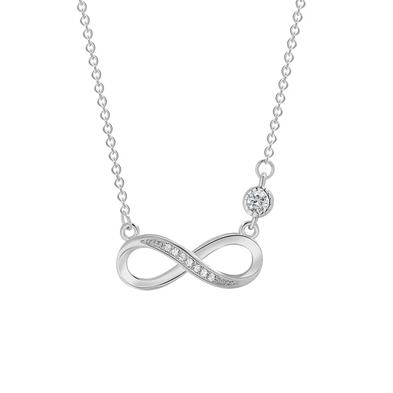 2023 Wholesale Infinite Symbol Necklace Fashion 8 Character Infinite Love Necklace Jewelry for Men Women