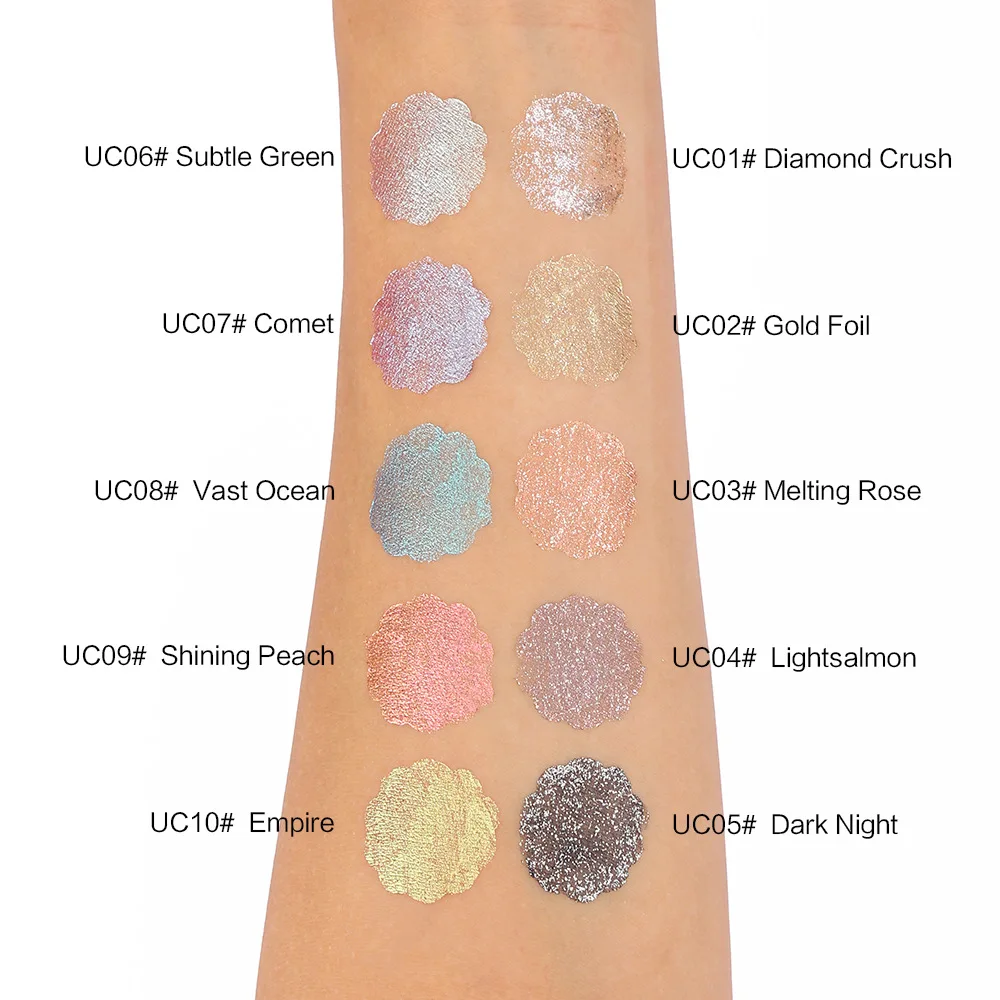 UCANBE bright eye shadow set pearlescent liquid eye shadow