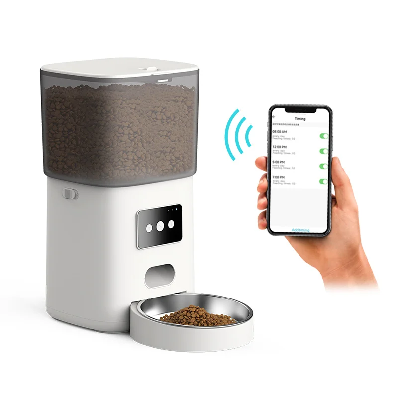 Wifi Remote Control Food Dispenser via App 6L Auto Cat Dog Pet Feeder