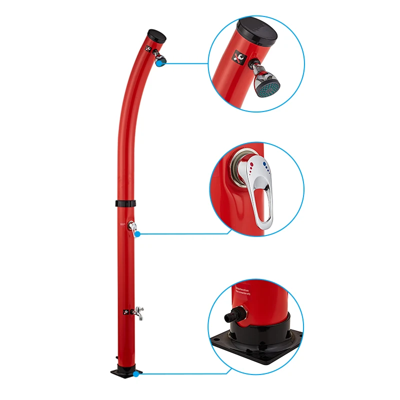 20L pool star pool solar shower solar instant energy shower solar panel shower big with red color
