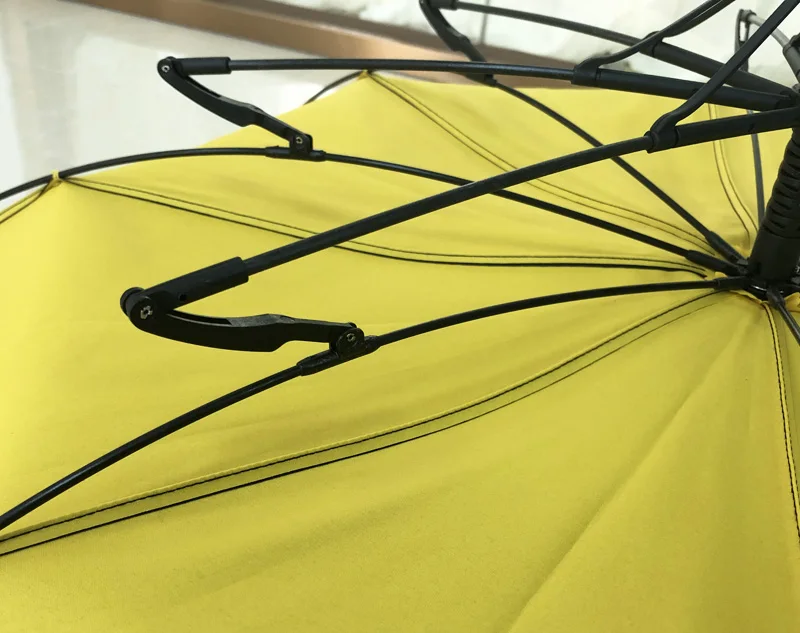 High Quality Automatic Double layer Walking Umbrella, Yellow color Twin layer Straight Umbrella