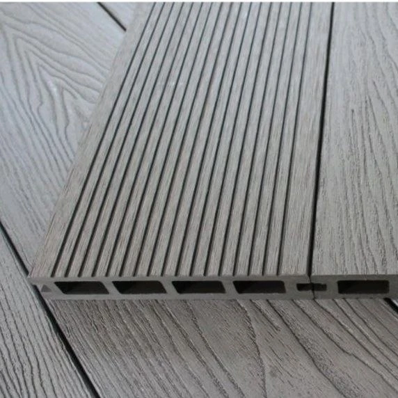 UV Resistance Flooring Anti-Slip Groove Hollow Decking Low Maintenance Engineering Deck For Outdoor Garden Terrace
