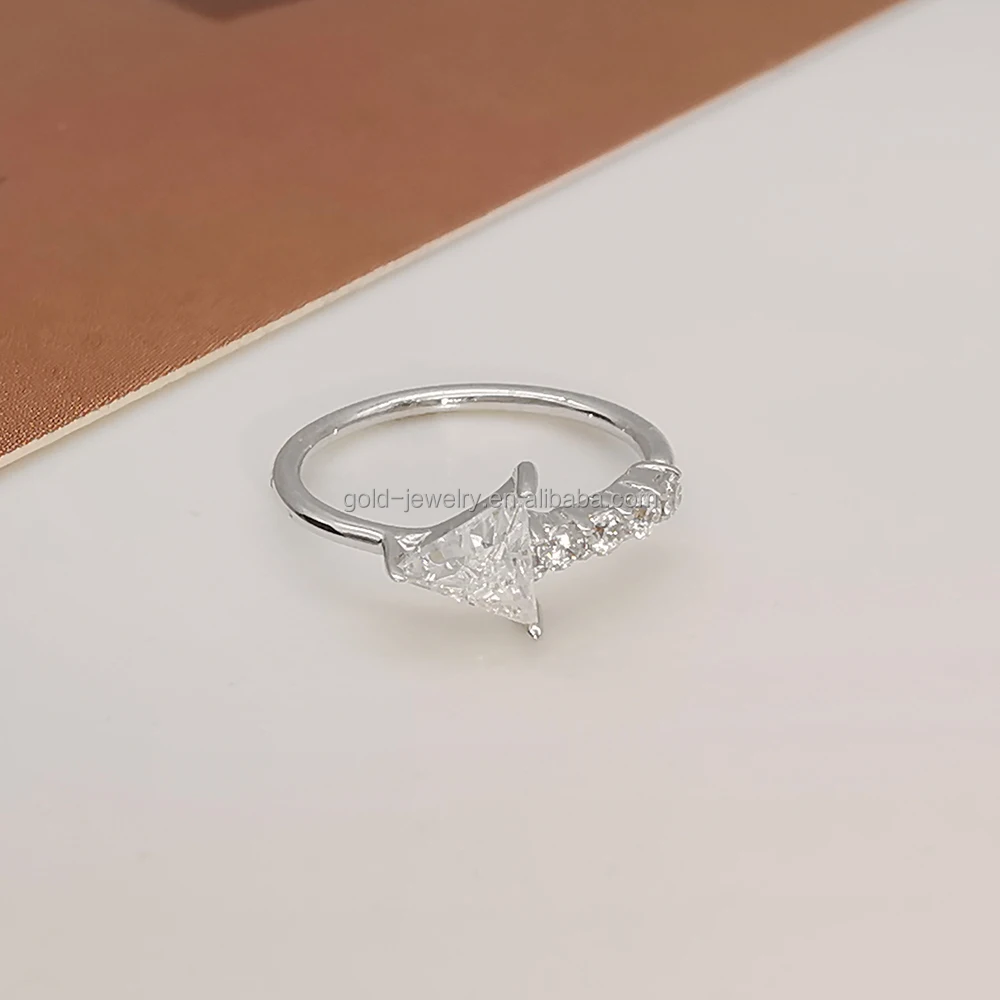 New Trendy AU585 14k Real White Gold Zircon Nose Piercing Jewelry Hoop Nose Ring Body Jewelry