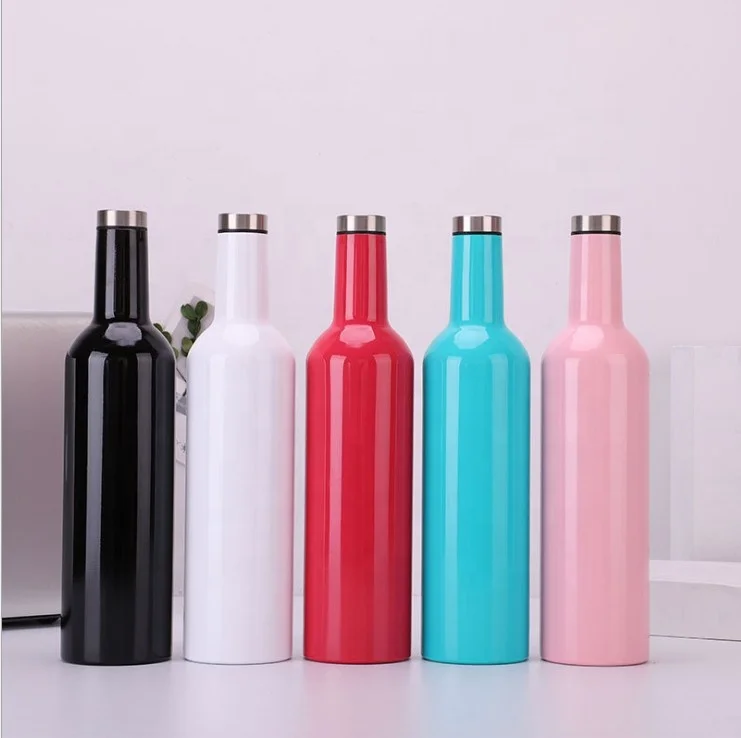 750ml Gift Set 12oz Egg shaped wine tumblers and Bottle stainless steel insulated vacuum double wall water coffee thermos mugs