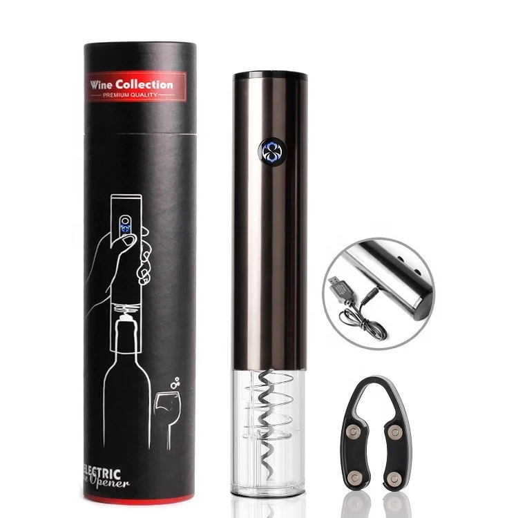 Sunway 2021 New Product Idea One-touch Automatic Electric Wine Bottle Opener with Foil Cutter