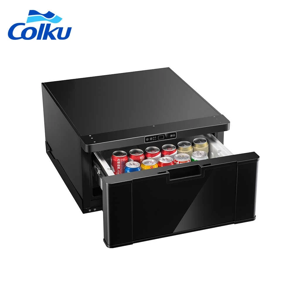 Colku DC-40DR ящик холодильник мини 40L RV внедорожник 12V 24V рядом с таблицей морозильная камера для спальни отеля