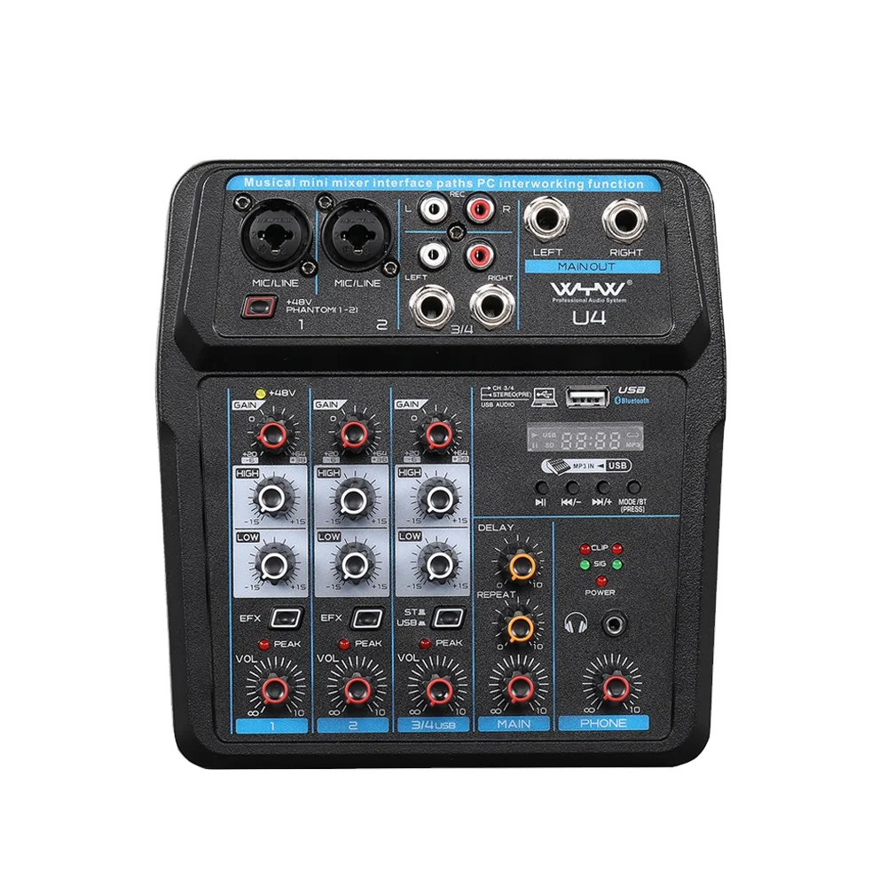 Mini recording audio mixer