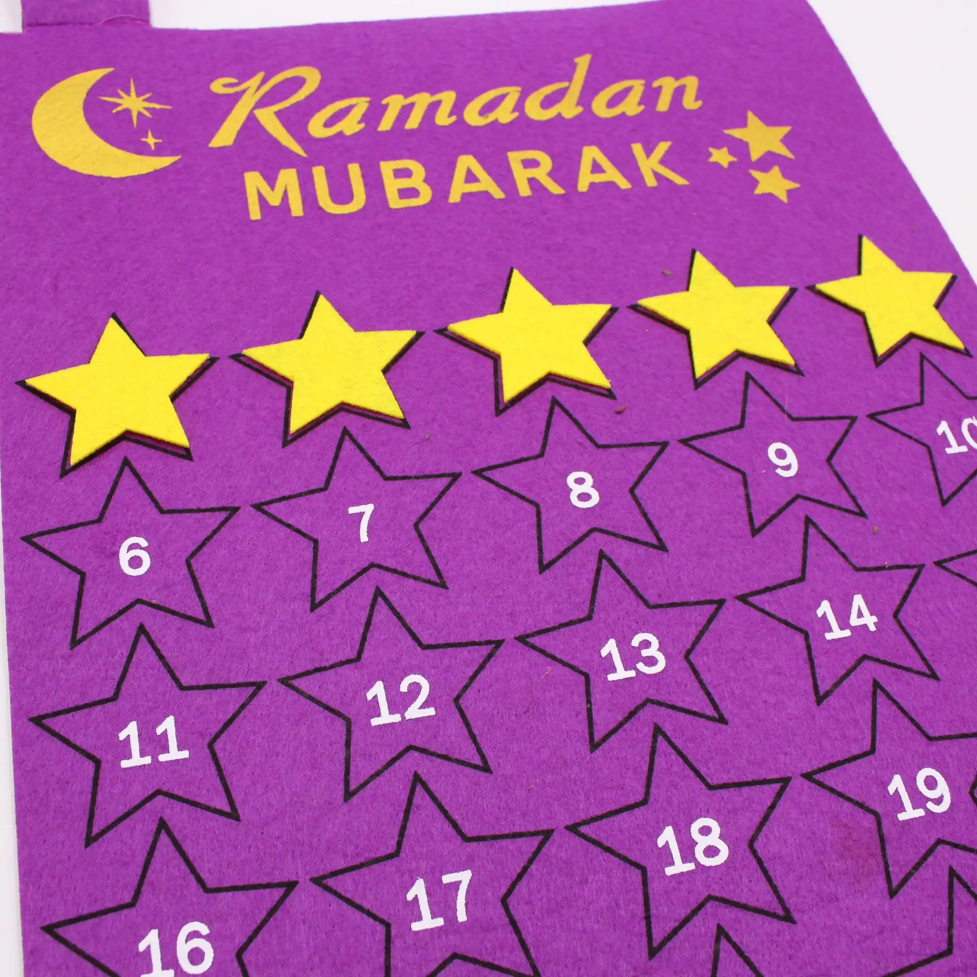 2022 Ramadan Mubarak Gift Home Decoration Muslim Ramadan Advent Fabric Wall Calendar
