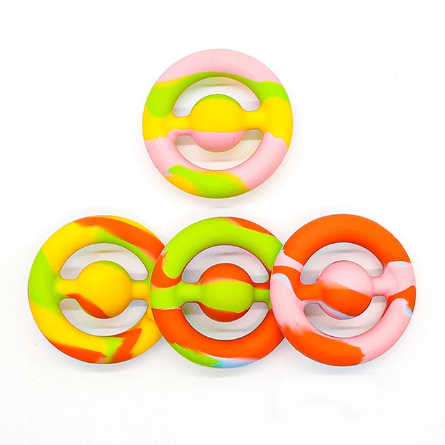 custom soft women baby stacker ring sensory push educational silicone pop bubble fidget toy