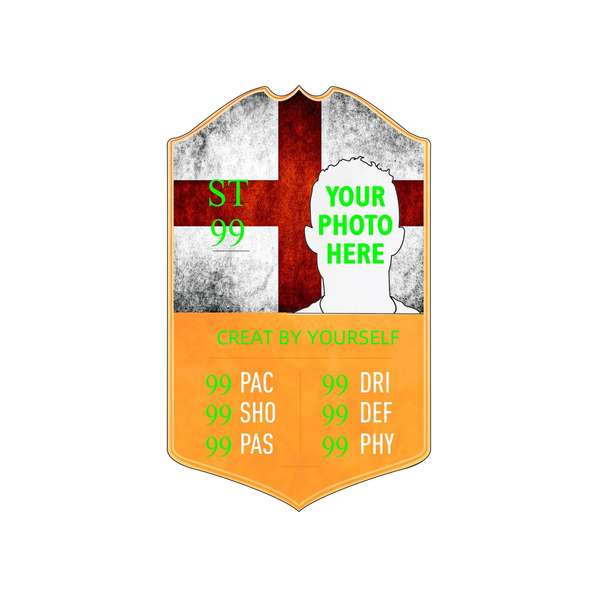 Beautiful Game Personalised Football Cards Make Your Own Customised Player Stats Gift Sublimation Aluminum Blanks For DIY Print