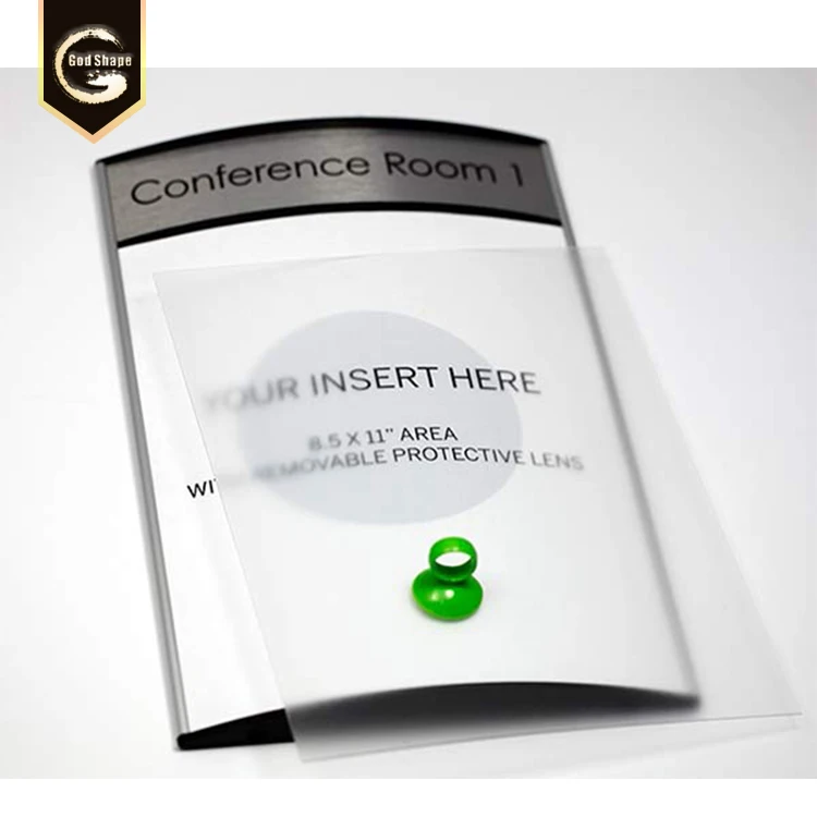 Extruded aluminum K curved door sign