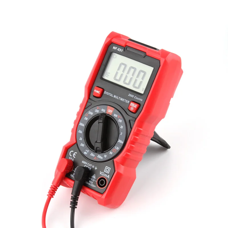 Оптовая продажа True RMS LCD цифровой микро мультиметр измеритель инструмент с NF-531 удержания данных