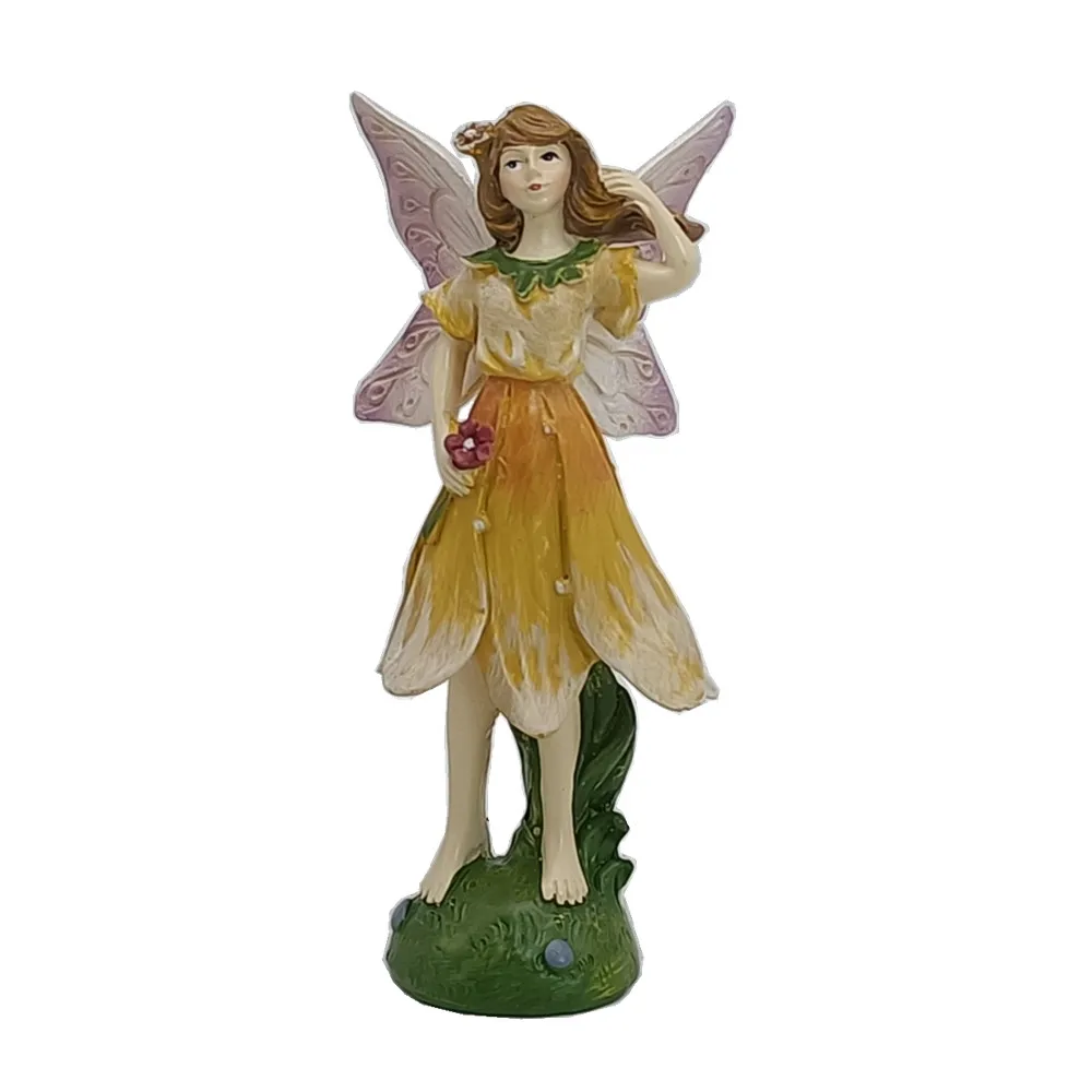 4.25 Inch Mini Garden Decoration Resin Fairy Statue Decoration Polyresin Fairy Girl Sculpture Spring Decoration