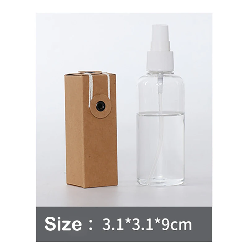 customized kraft paper box for 10ml 30ml essential oil cosmetic concentrate pet wax glass bottle  with winding seal design