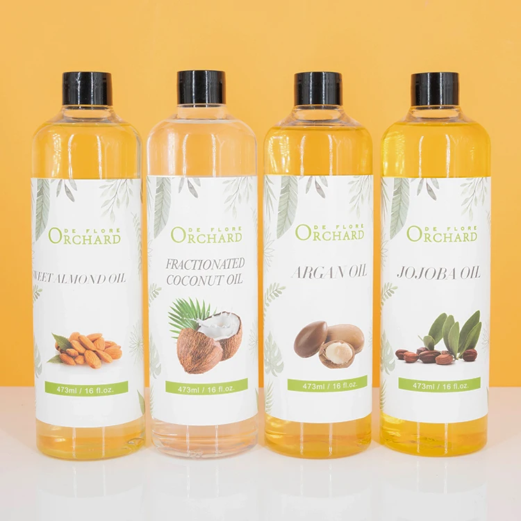 Organic Virgin Plant Fractionated Carrier Beard Hair Growth Body Massage Cuticle Coconut Castor Argan Essential oil (new) Bottle