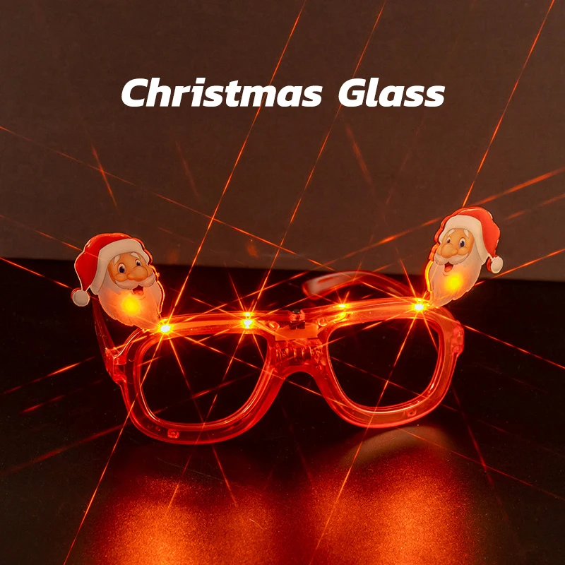 Christmas glass ornaments party decoration gifts Santa Claus and tree glasses 2022 Merry Christmas family toys deer horn