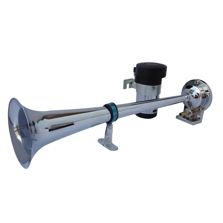Loud Car Air Horn Single Trumpet Compressor Car Audio Speaker Auto Siren Speaker Universal 110-120DB 12V/24V 12v with air horn