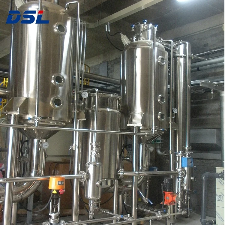 Triple-effect Multi effect falling film evaporator  industrial evaporator SS304 316L