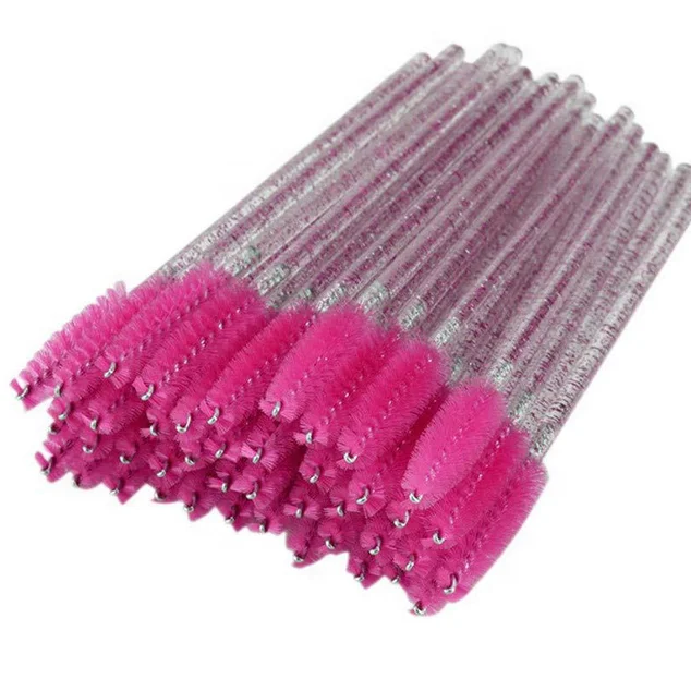 Cosmetic Makeup Brush Tool Kits Crystal Shiny Eyelash Brushes Mascara Wands Eye Lash Eyebrow Applicator