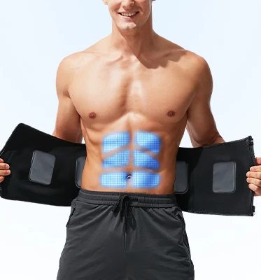 OEM EMS High Elastic Waist Toning Massage Belt Wireless Body Massager for Home Fitness Training USB Power Supply
