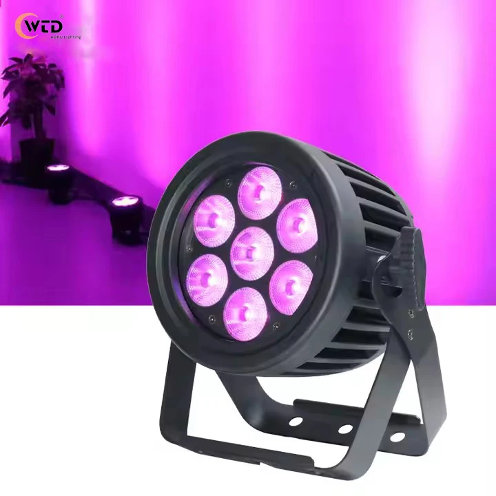 AOPU Hot Sale 7 X 15W High Power RGBW IP65 Led Par Light 4 In1Strobe  For DJ Disco lighting Par can Stage Lights