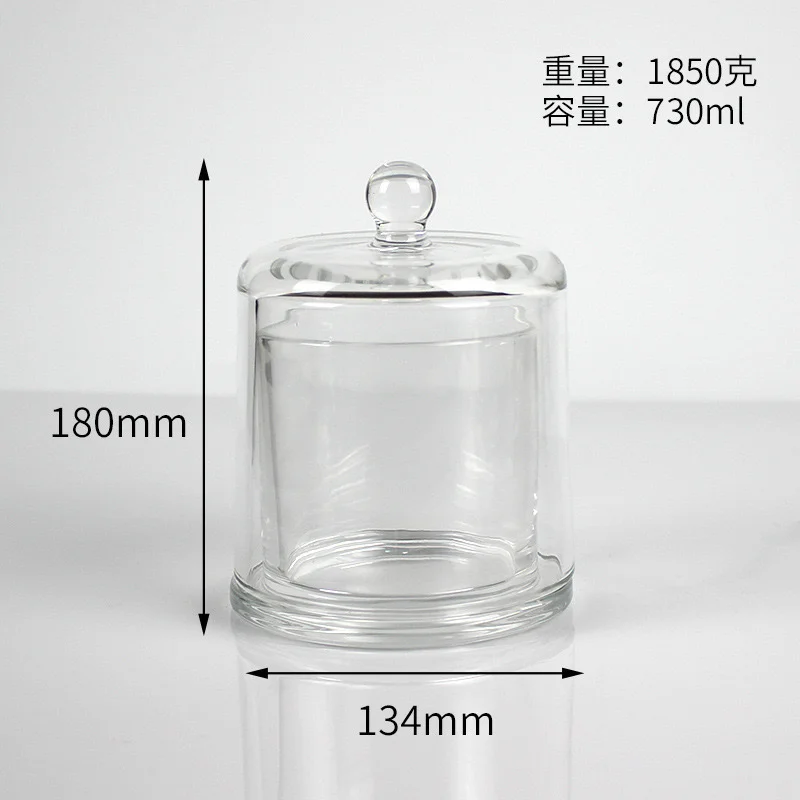 Wholesale Hot Sale Unique New Arrival Round Shape Bell Glass Candle Holder Glass Bell Dome Candle Jar