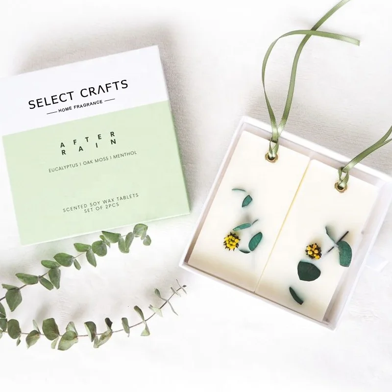 Handmade Nature Aroma Botanical Decorative Gifts Box Scented Wax Tablet