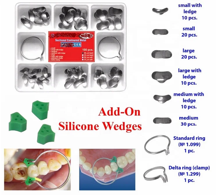 Dental Materials Sectional Contoured Matrices Band Set