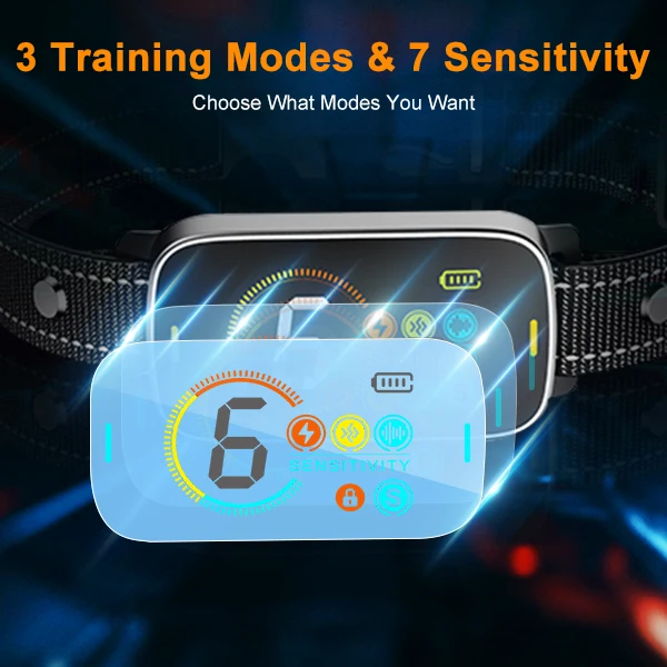 XCHO New Arrival Stop Barking Control Device Ultrasonic Dog Bark Deterrent LCD Ultrasonic Dog Repeller Bark Collar