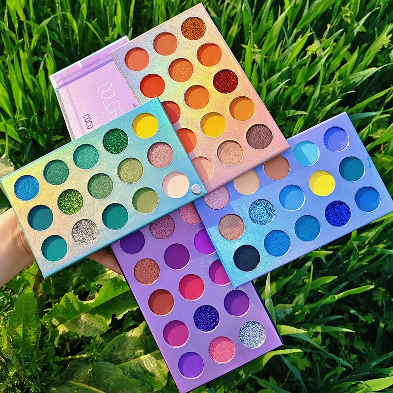 60 Color Rotating Four Layer Three-dimensional Eye Shadow Pomacaron Pearl Matte Glitter Sequins Eye Shadow Multi-color