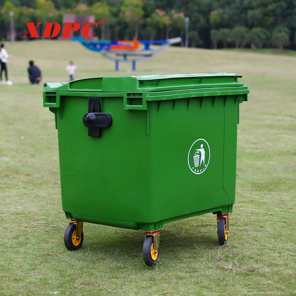 XDPC 1100 liter plastic dustbin garbage bin waste container bin
