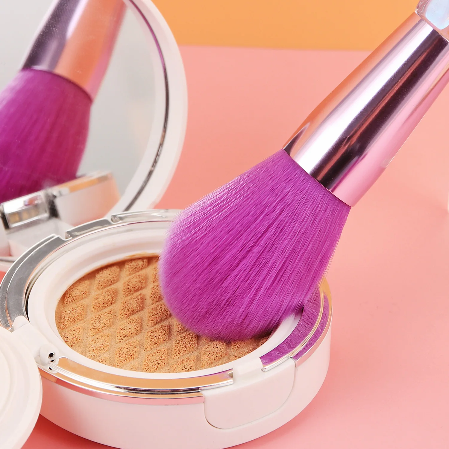 5pcs 6pcs 10pcs transparent crystal diamond makeup brush set brush rhombic handle loose powder brush beauty tool