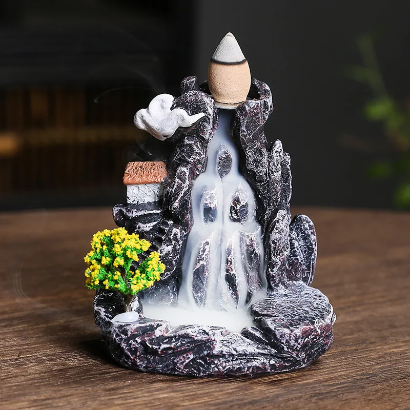Factory Price 9cm Tree Backflow Incense Burner Mysterious Atmosphere Perfect Gift elegant craft Incense Burner Holder Base
