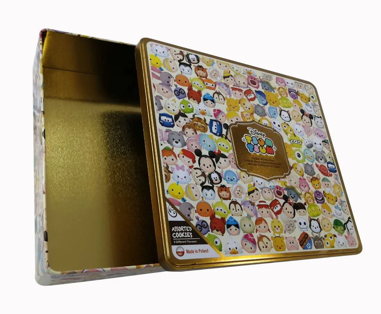 Customized   printed large square tin box