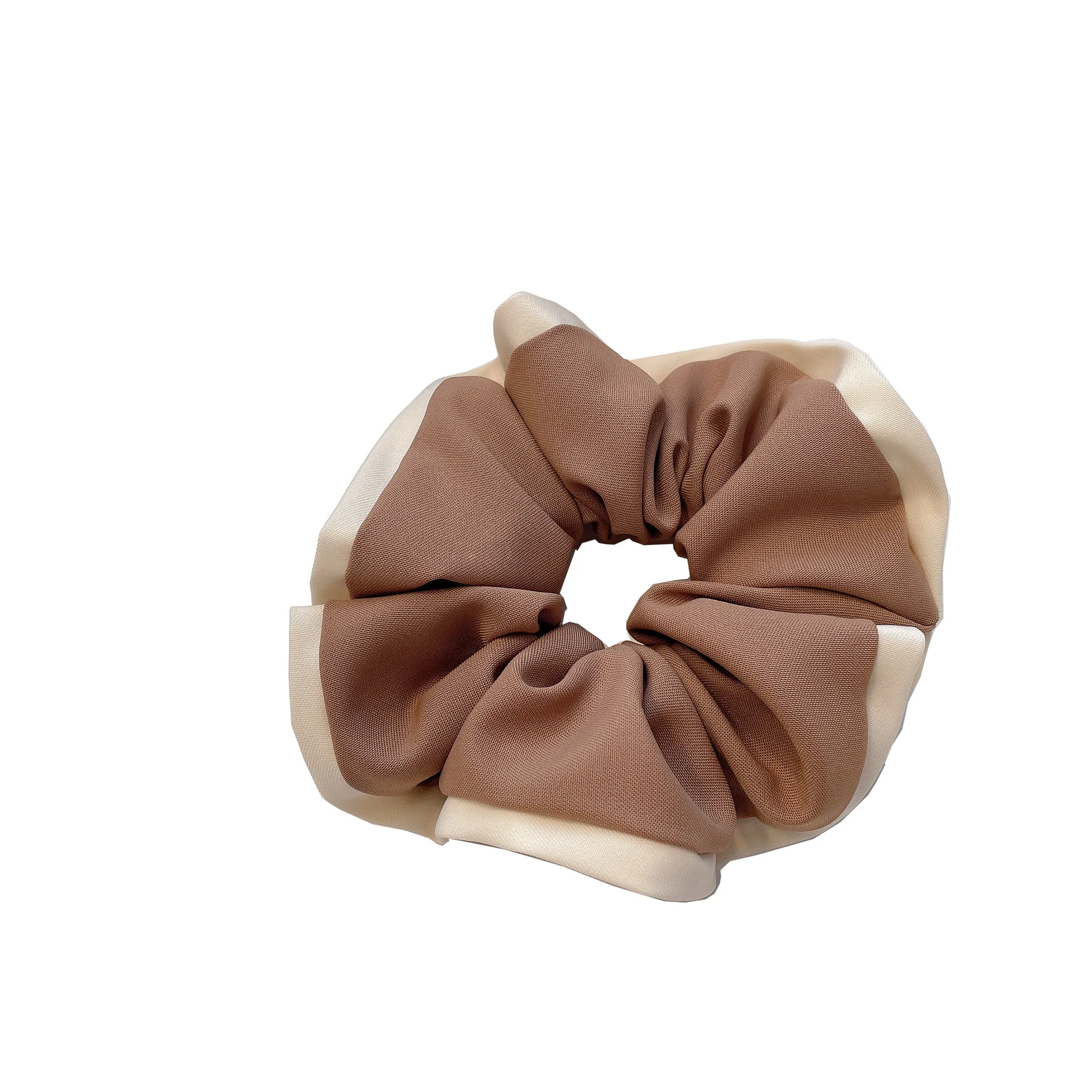 Korean style coffee color edging large intestine ring hair hoop cute girl pony tail holder scrunchies accessories