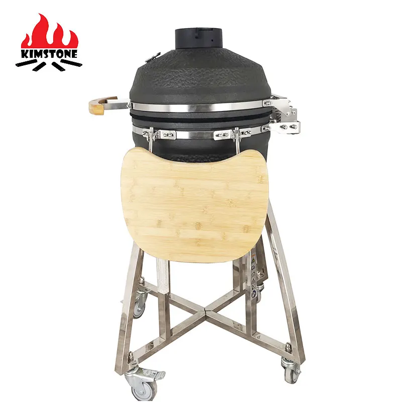 Kimstone kamado 18 дюймов Керамический серый гриль для 5 человек из нержавеющей стали съемный