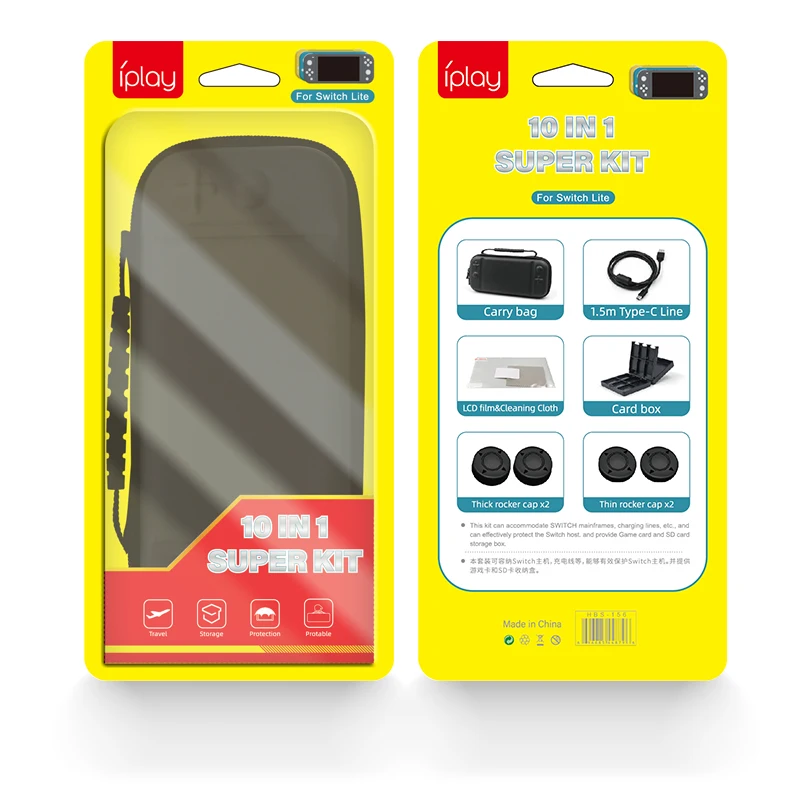 iplay Carrying case 10 in 1 Game Accessories Kit for Nintendo Switch LIte