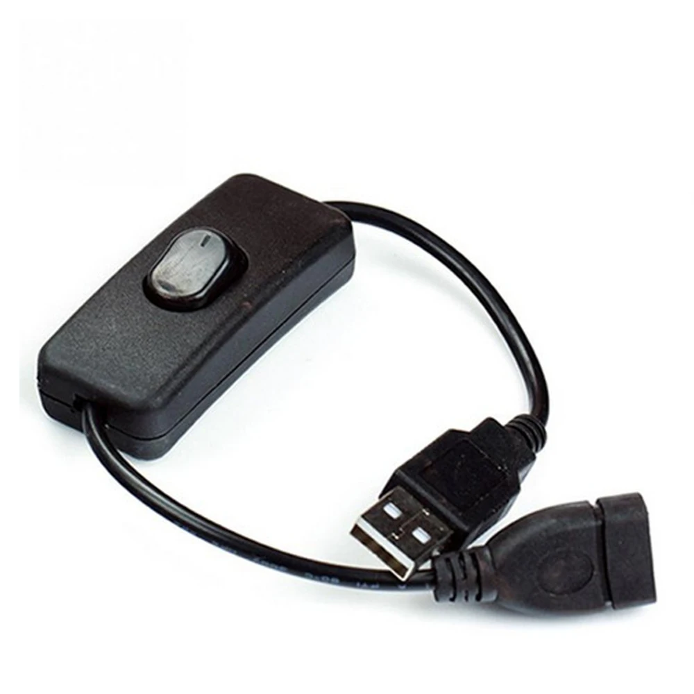 USB Cable Switch 28cm USB A Male to A Female Extension Extender Black Cable With ON OFF Switch USB 5V Touch/Knob Dimmer Switch