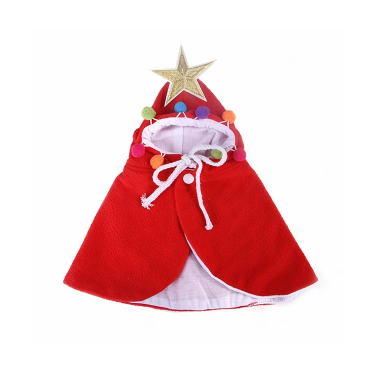 Hot selling pet Christmas clothes cats and dogs cloak