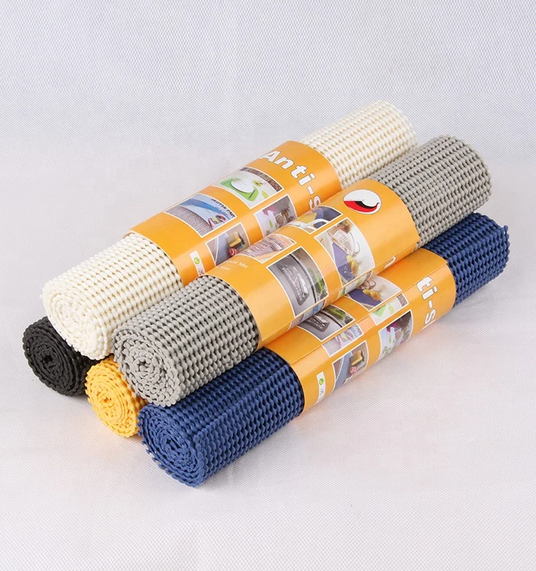 Amazon Hot Selling PVC Foam Anti Slip Mats Multipurpose Fridge Shelf Drawer Liner Non Slip Cabinet Liner Mat Roll