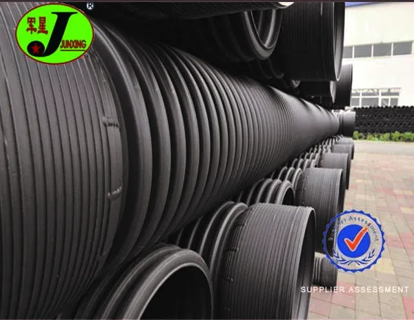JUNXING Plastic Hdpe Polyatylene Corrugated Drainage Pipe Hdpe Dual Wall Pipe For Water Drainage And Sewage