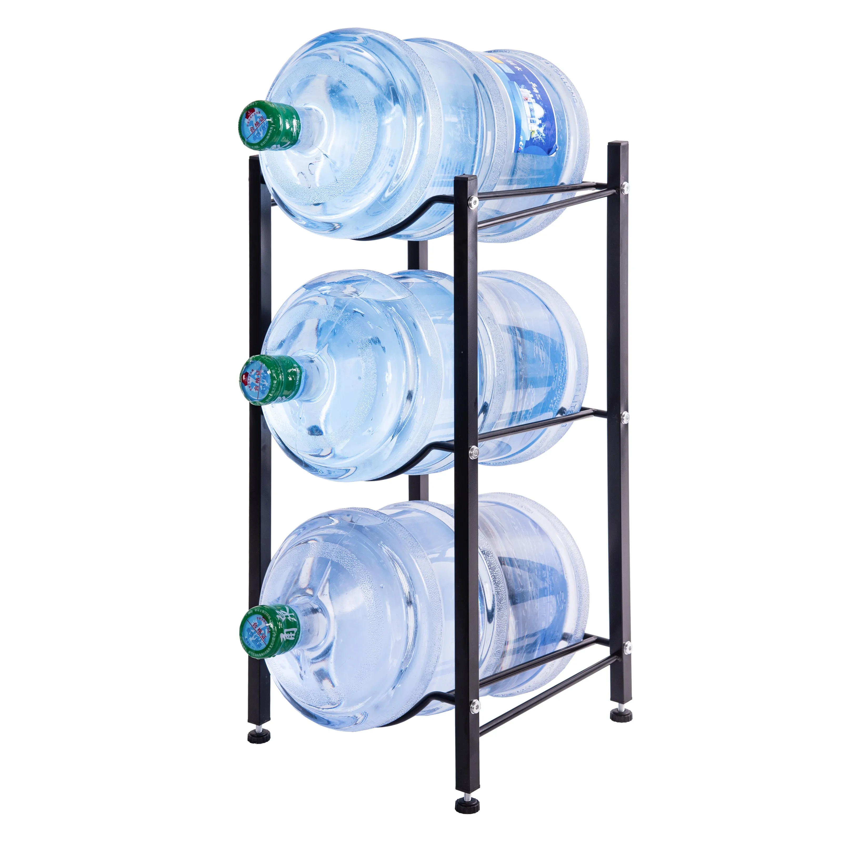 3 Tiers Heavy Duty Water Bottle Rack 5 Gallon Water Jug Holder Water Bottle Storage Rack